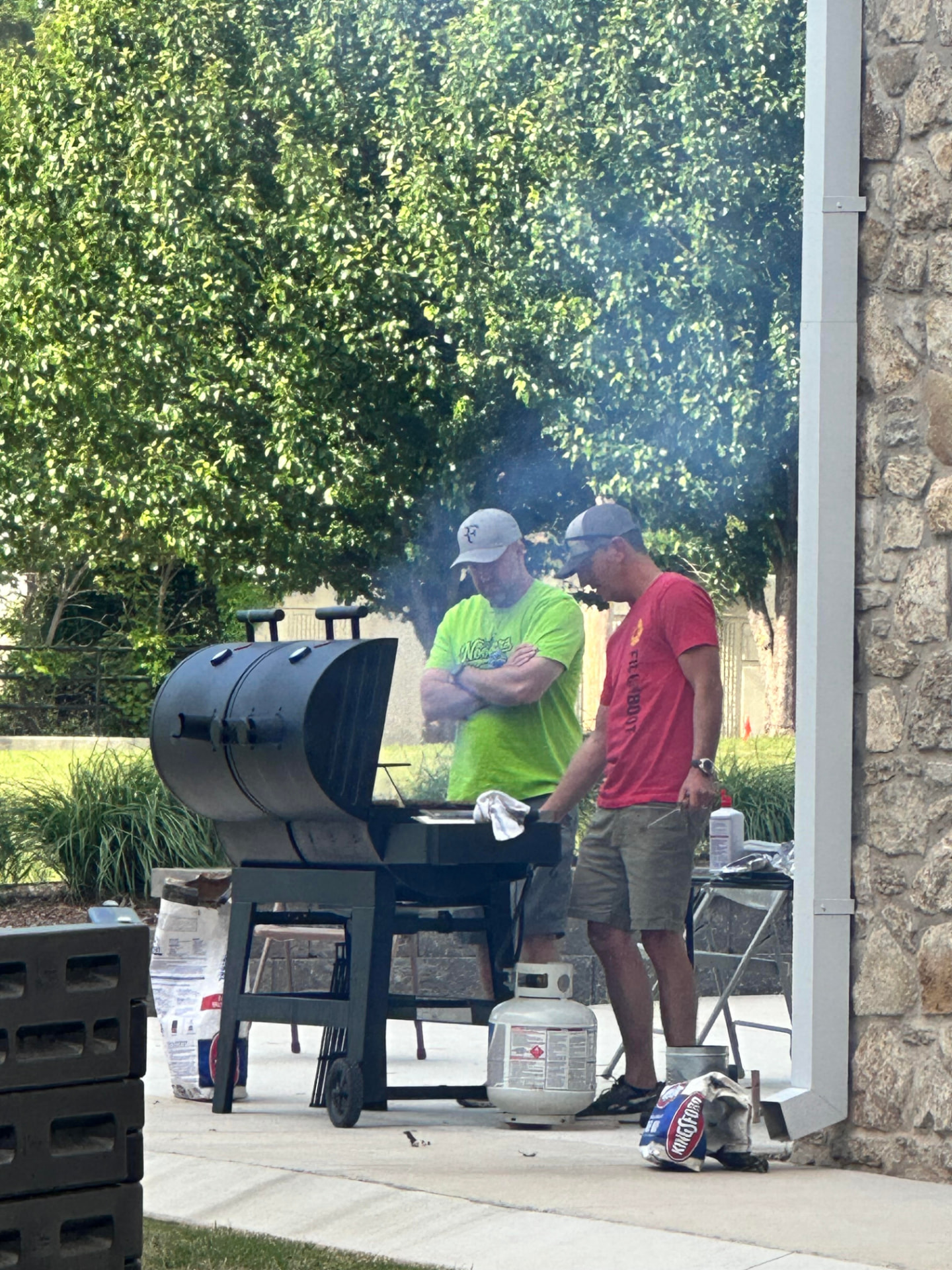 CTR men grilling at a men's ministry event