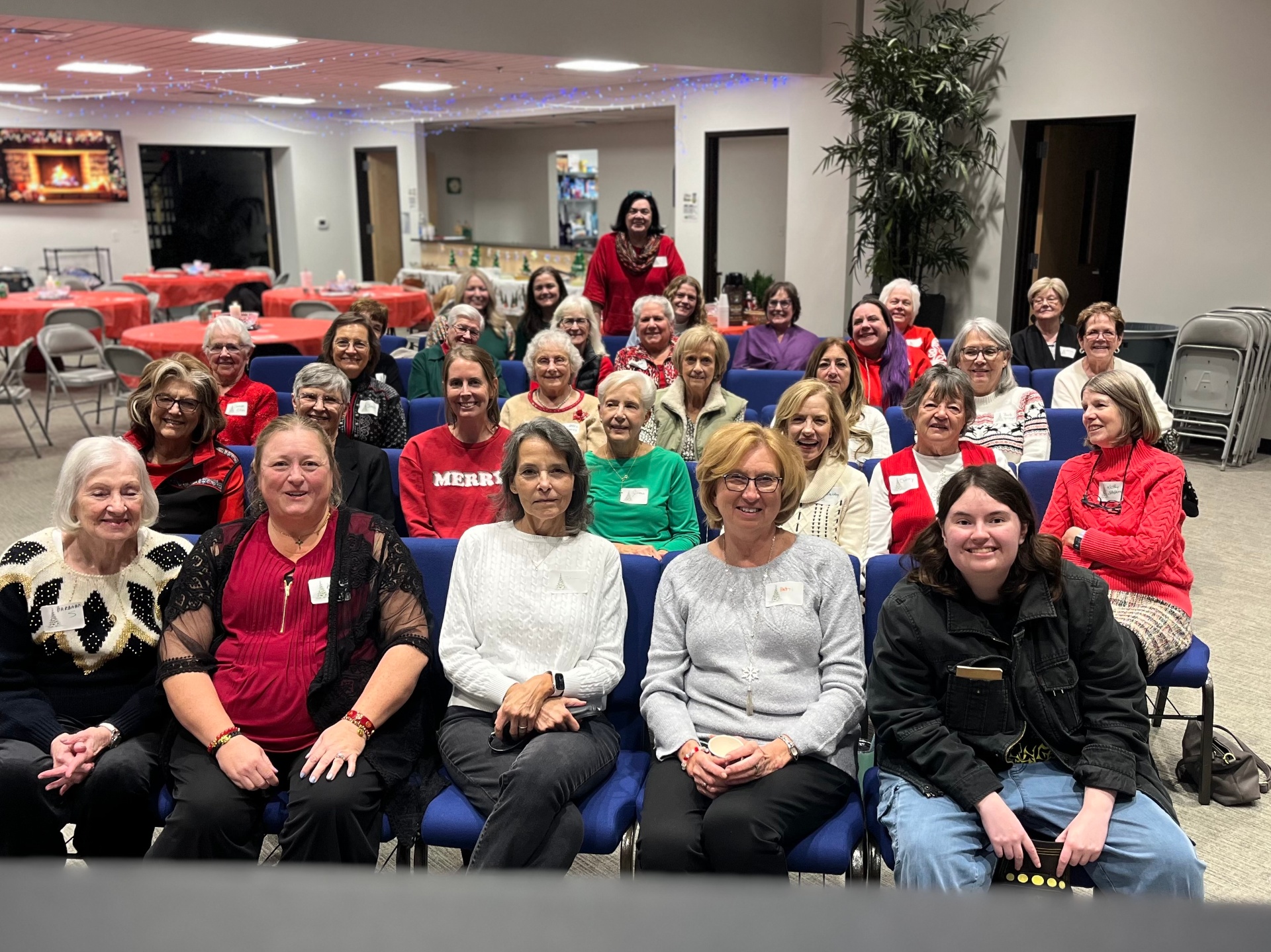 Women gathered together for a ministry event