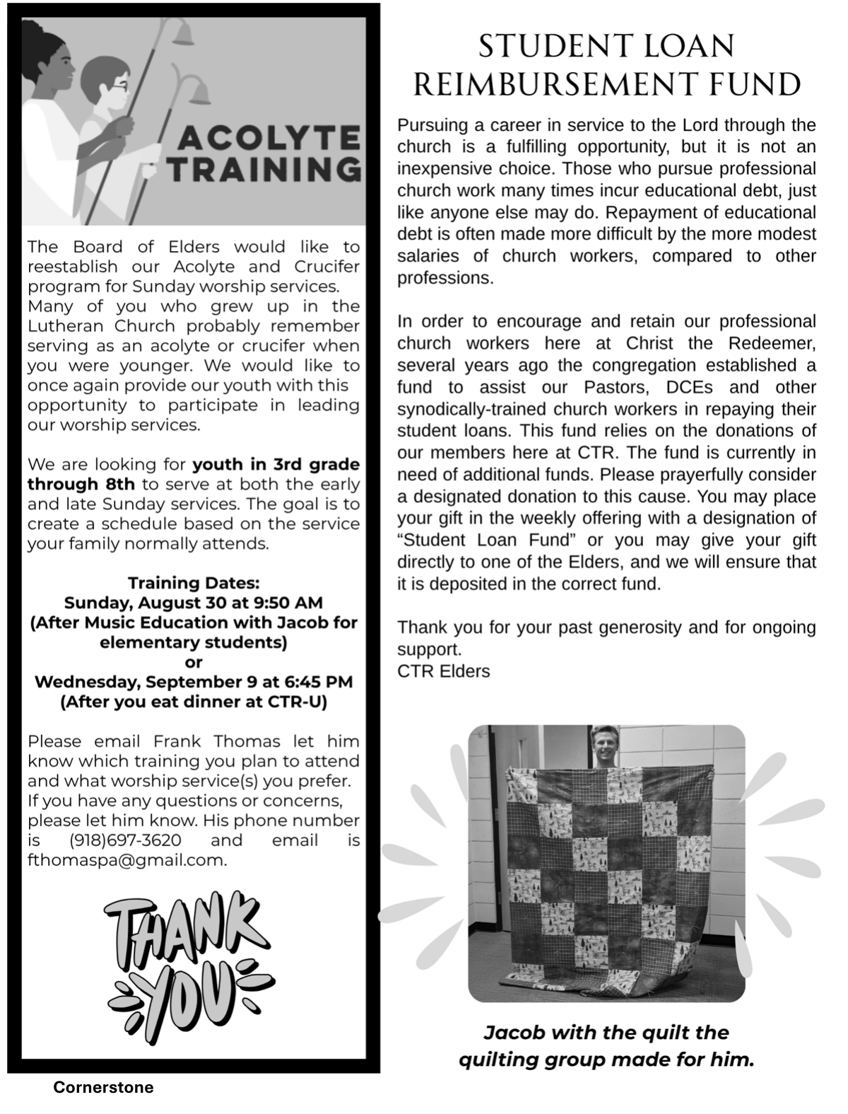 Christ the Redeemer September 2026 newsletter, page 16