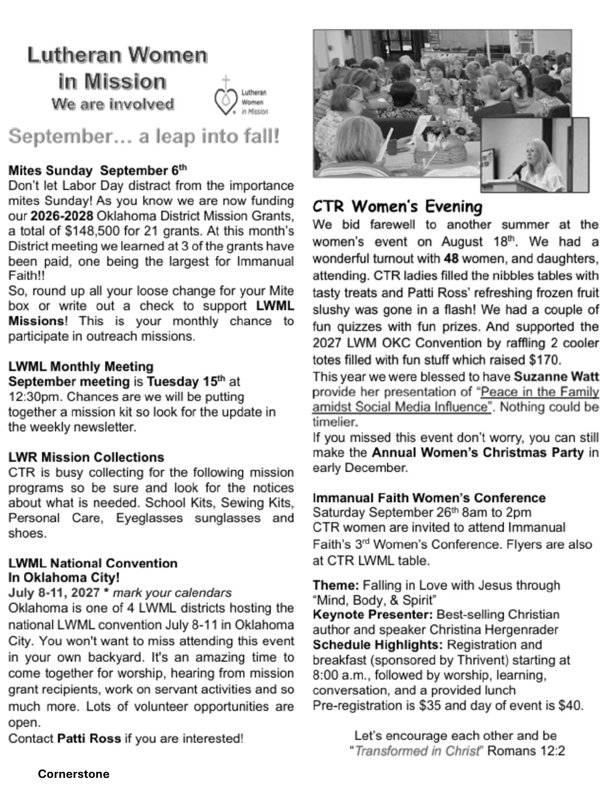 Christ the Redeemer September 2026 newsletter, page 22