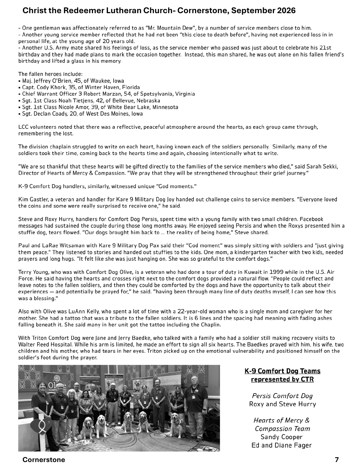 Christ the Redeemer September 2026 newsletter, page 7
