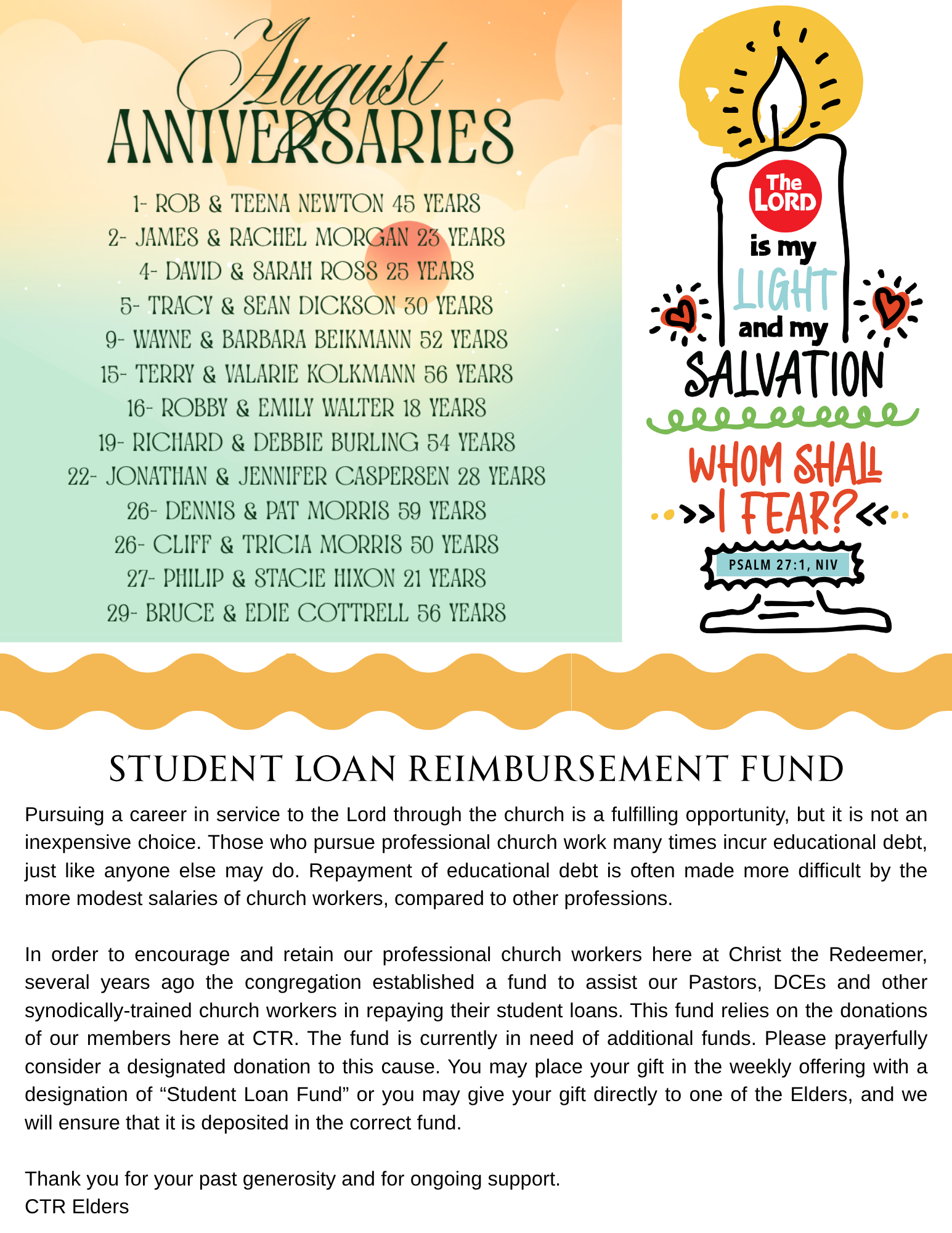 Christ the Redeemer August 2026 newsletter, page 16