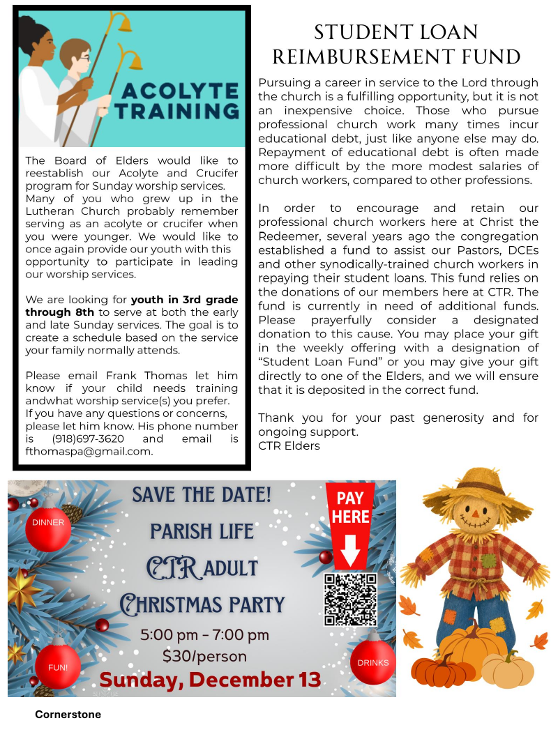 Christ the Redeemer October 2026 newsletter, page 16